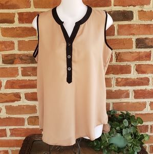 🏡DV Claudia Richard Tan Sleeveless Top M